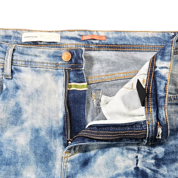 Anthropologie Pilcro Tie Dye Boho Slim Boyfriend Jeans Womens Sz 32 Inseam 30" - Picture 5 of 14